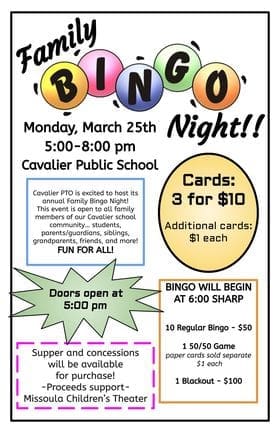 school bingo